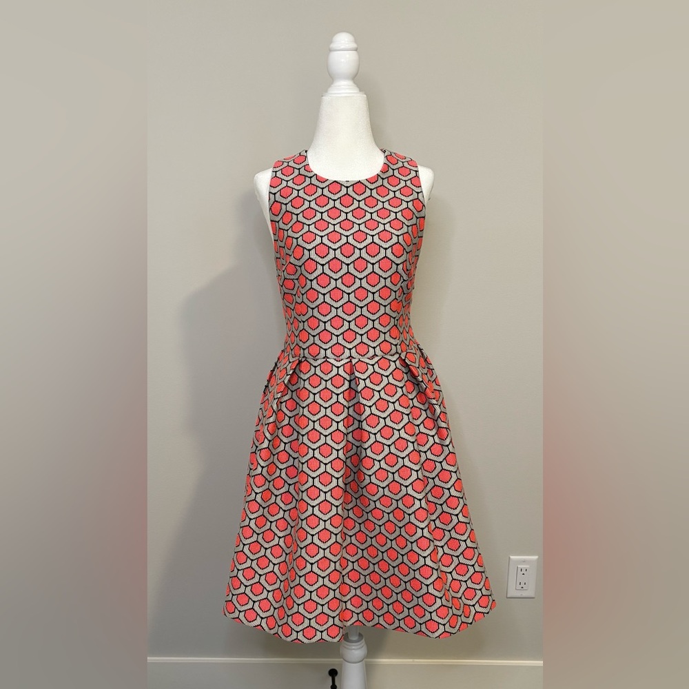 Trina Turk Vibrant Pink and Black Patterned Dress